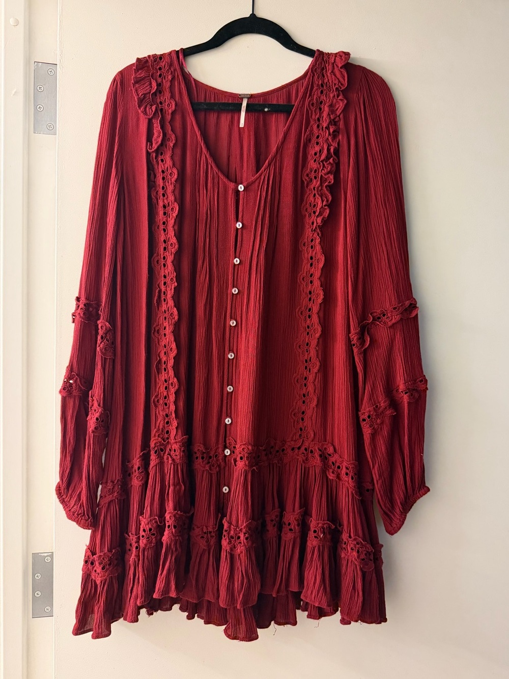 Free People Long Sleeve Boho Dress